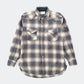 60s-70s check flannel shirt