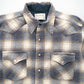 60s-70s check flannel shirt