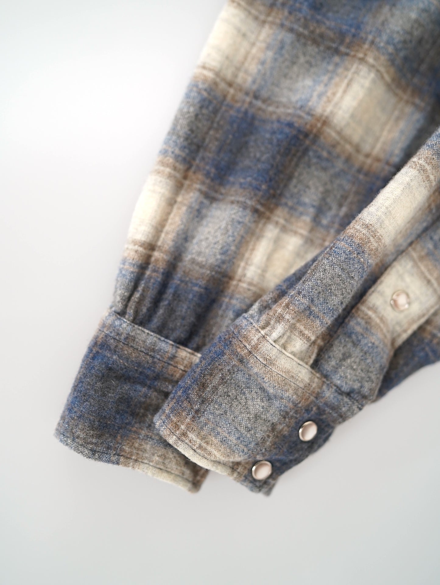 60s-70s check flannel shirt