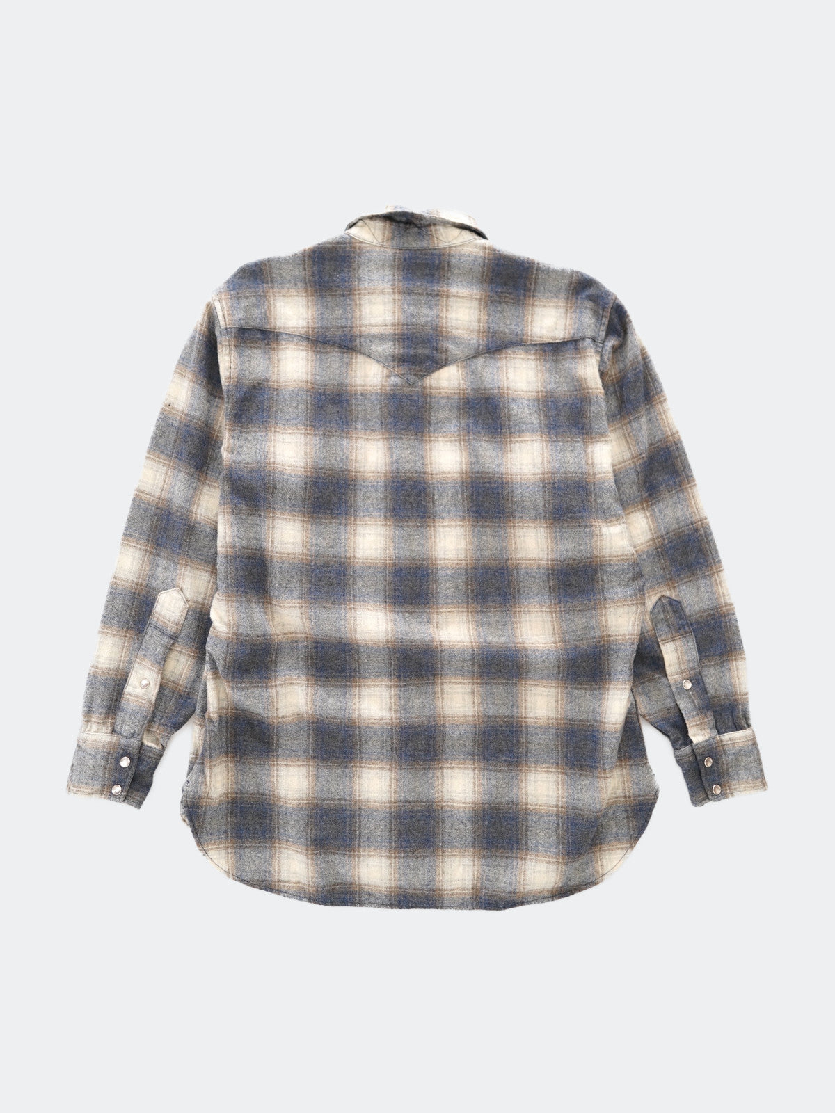 60s-70s check flannel shirt