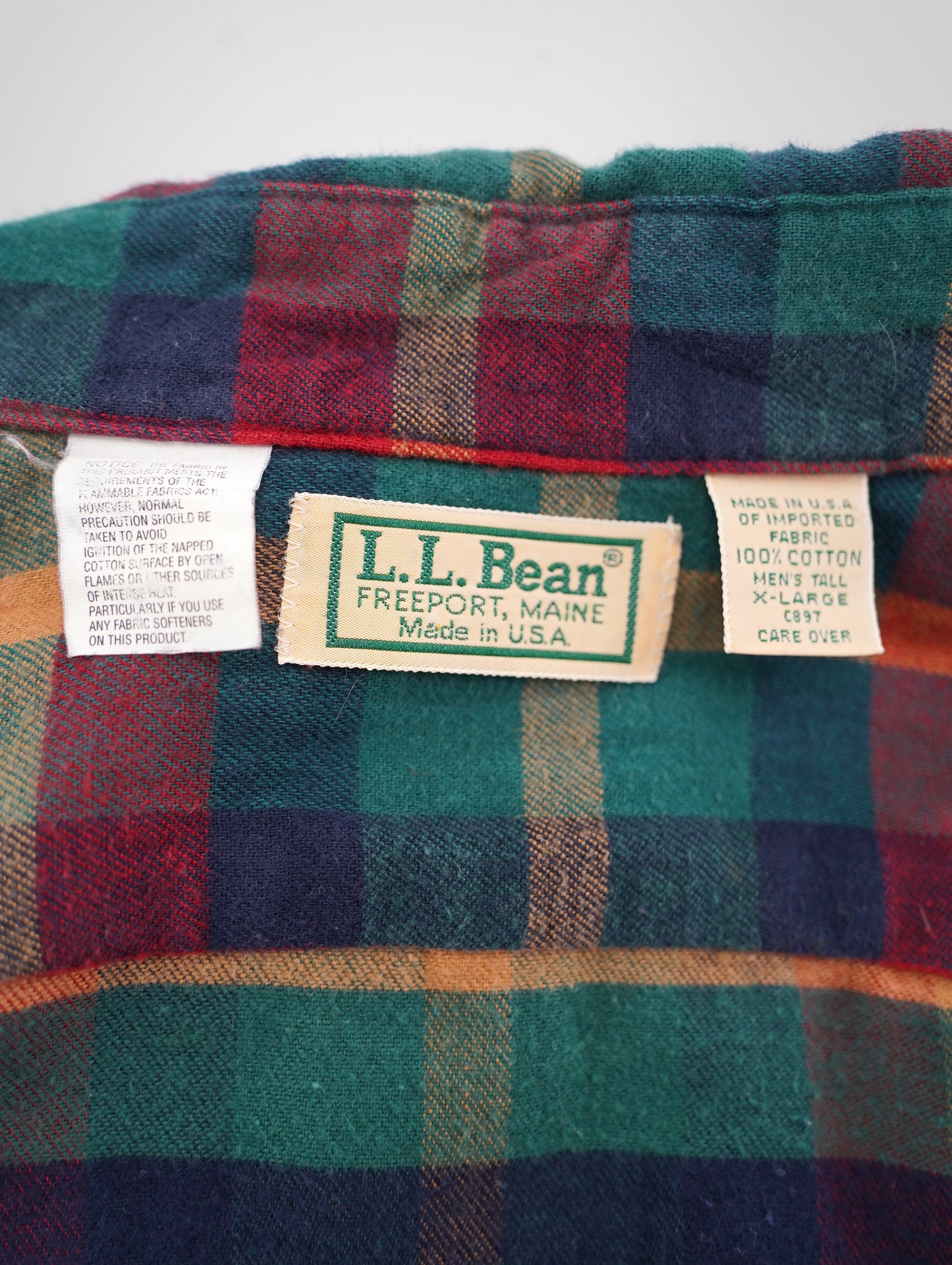 80s-90s L.L.Bean check shirt