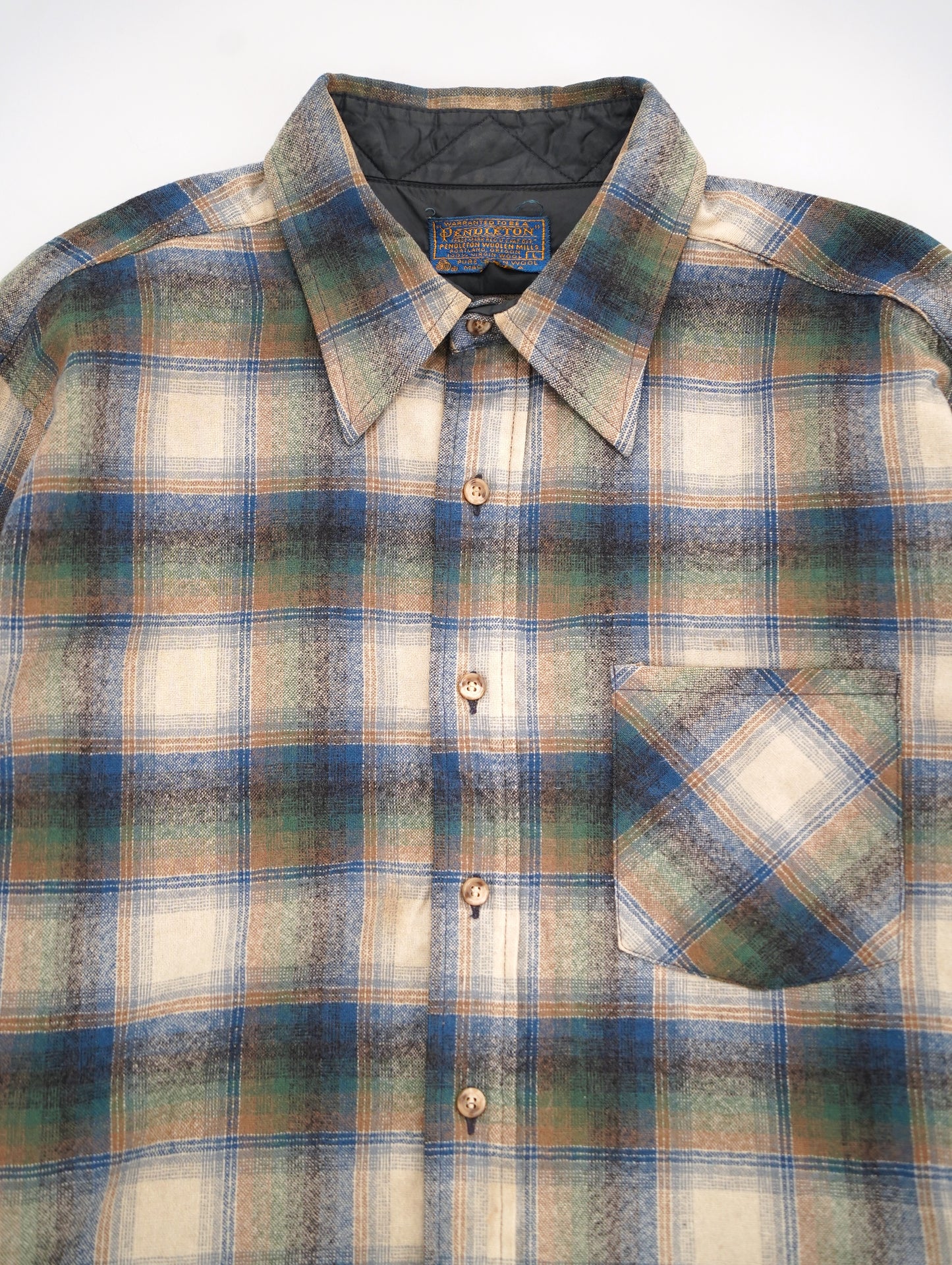 70s Pendleton check wool shirt