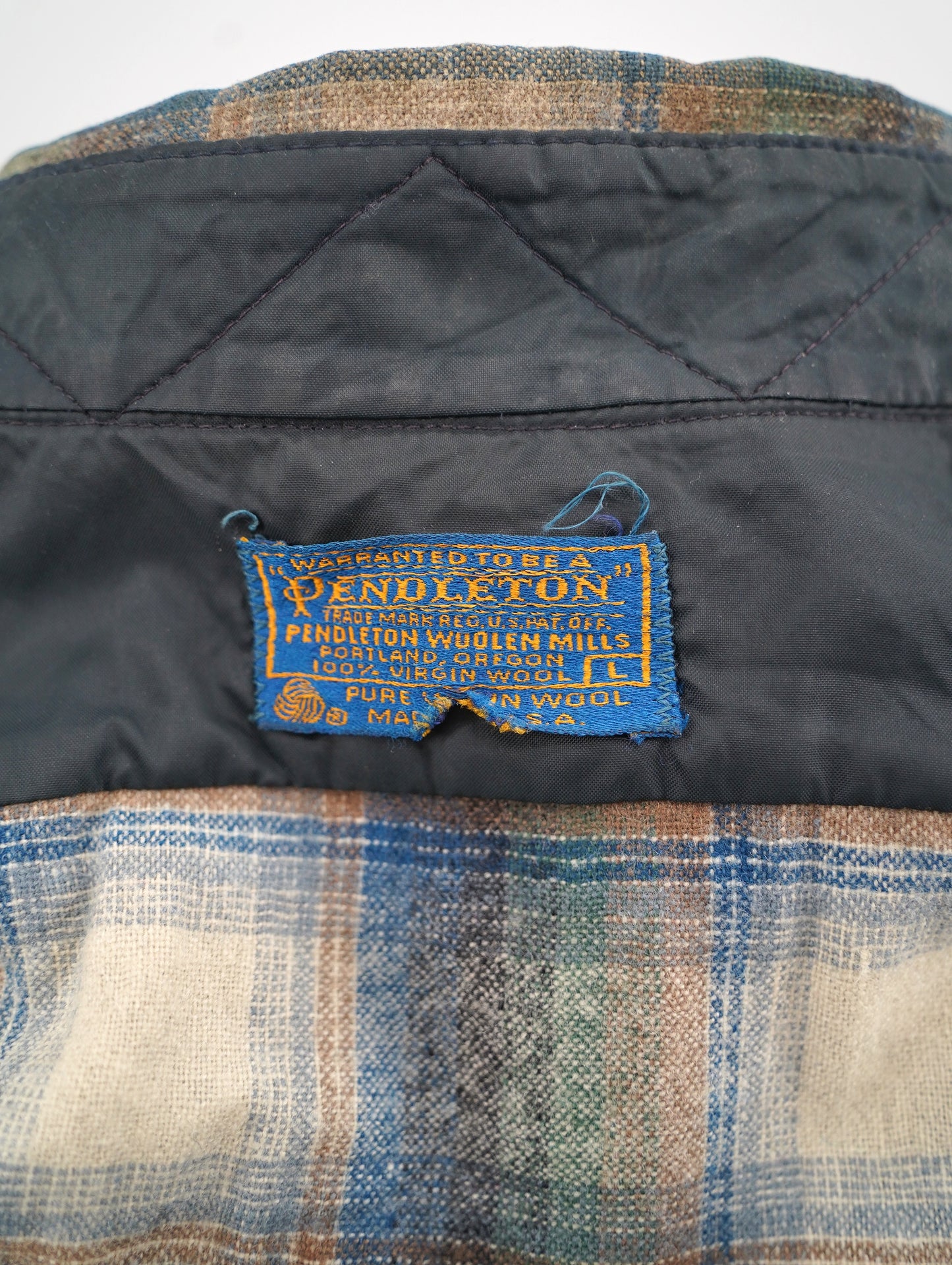 70s Pendleton check wool shirt