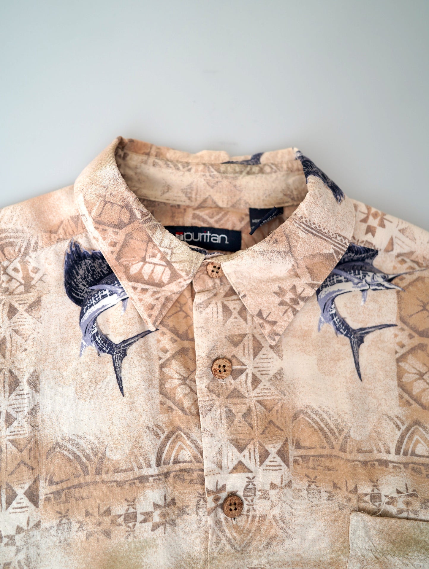 90s native pattern shirt