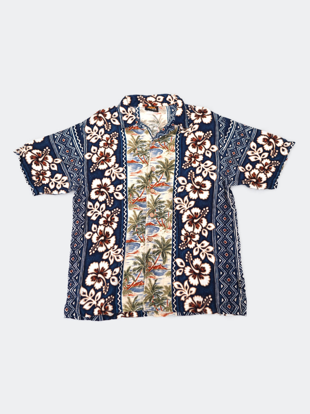 open coller aloha shirt