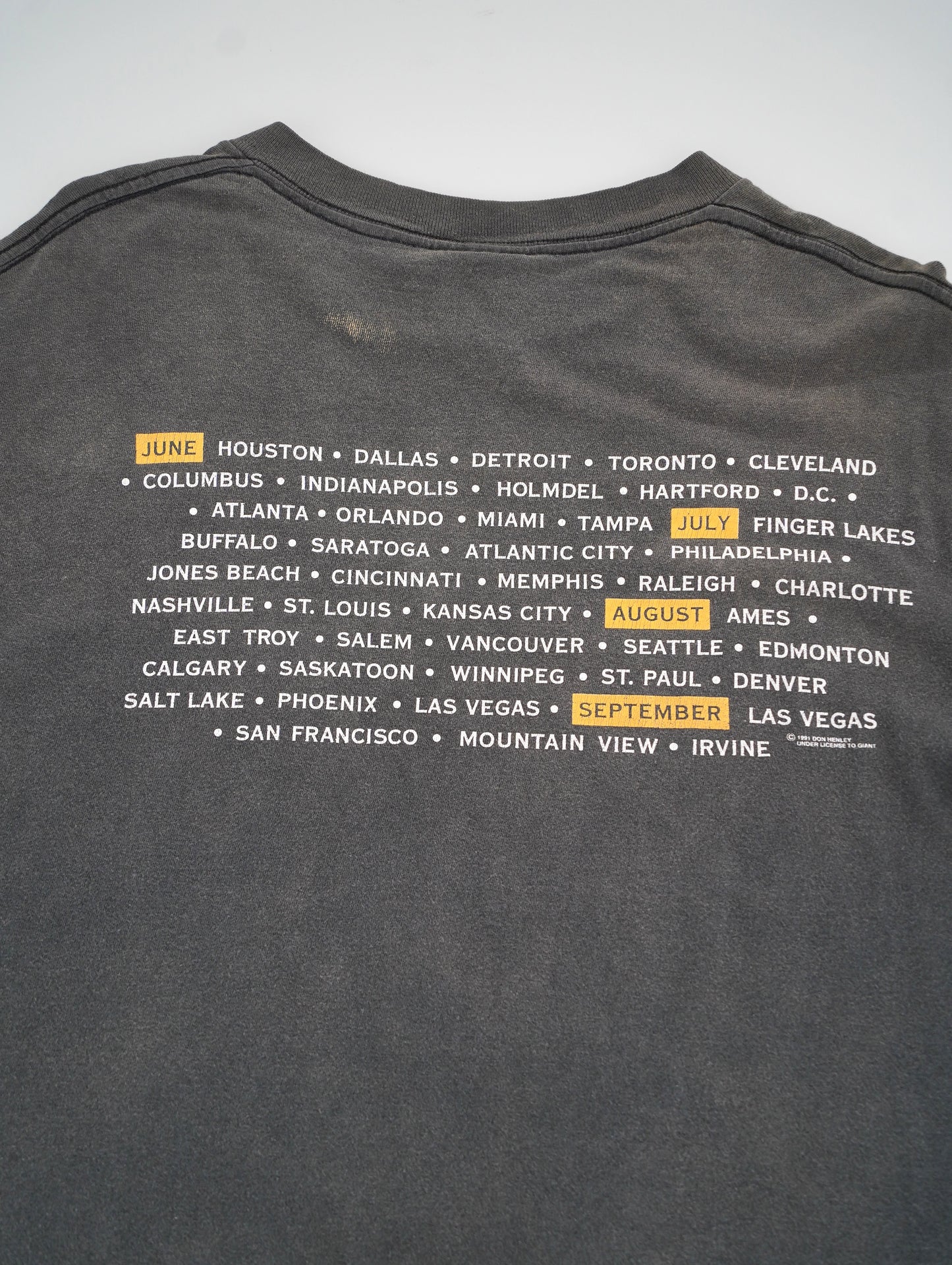 1991 Don Henley world tour tee