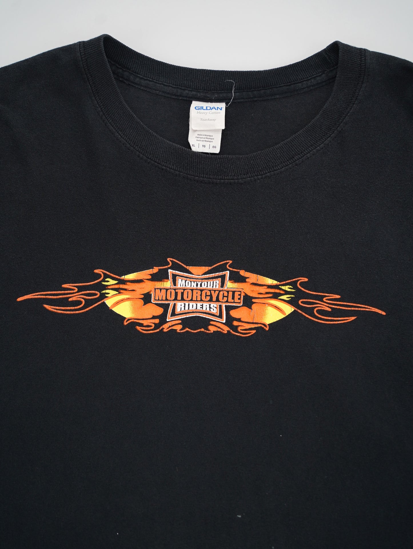 biker print long tee