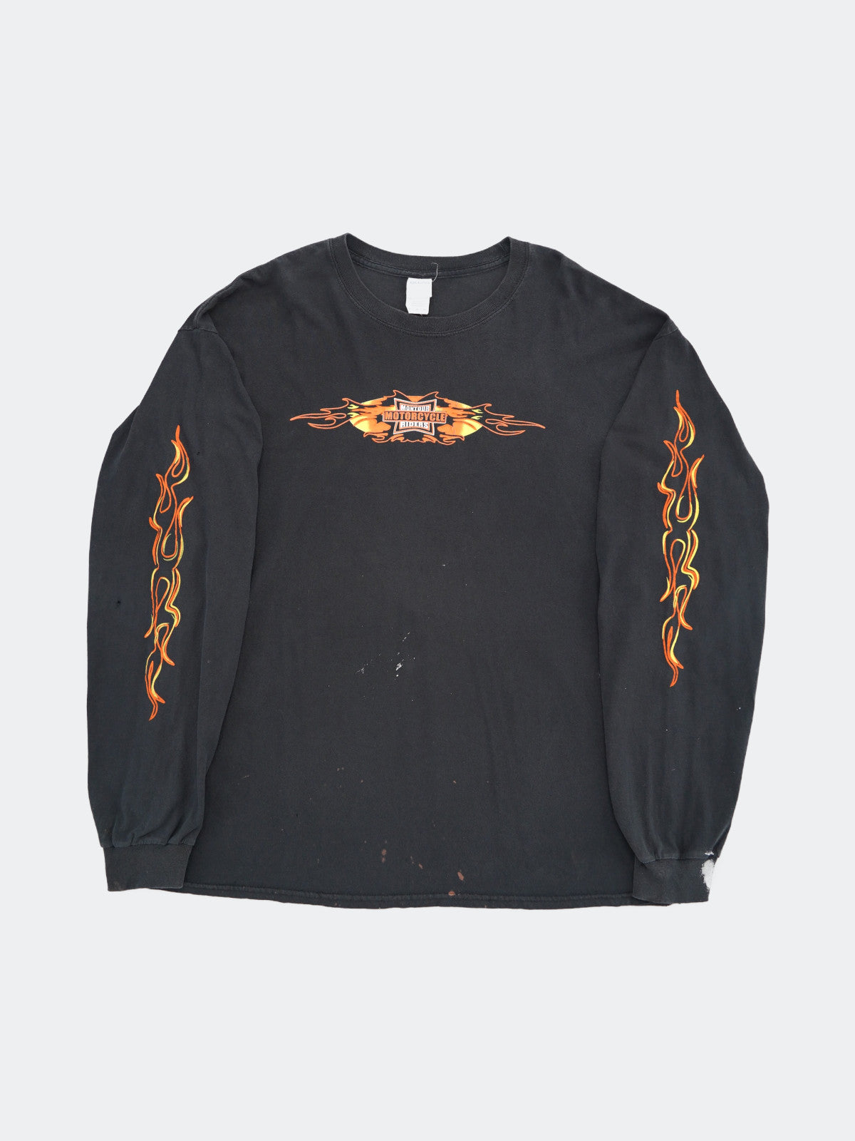 biker print long tee