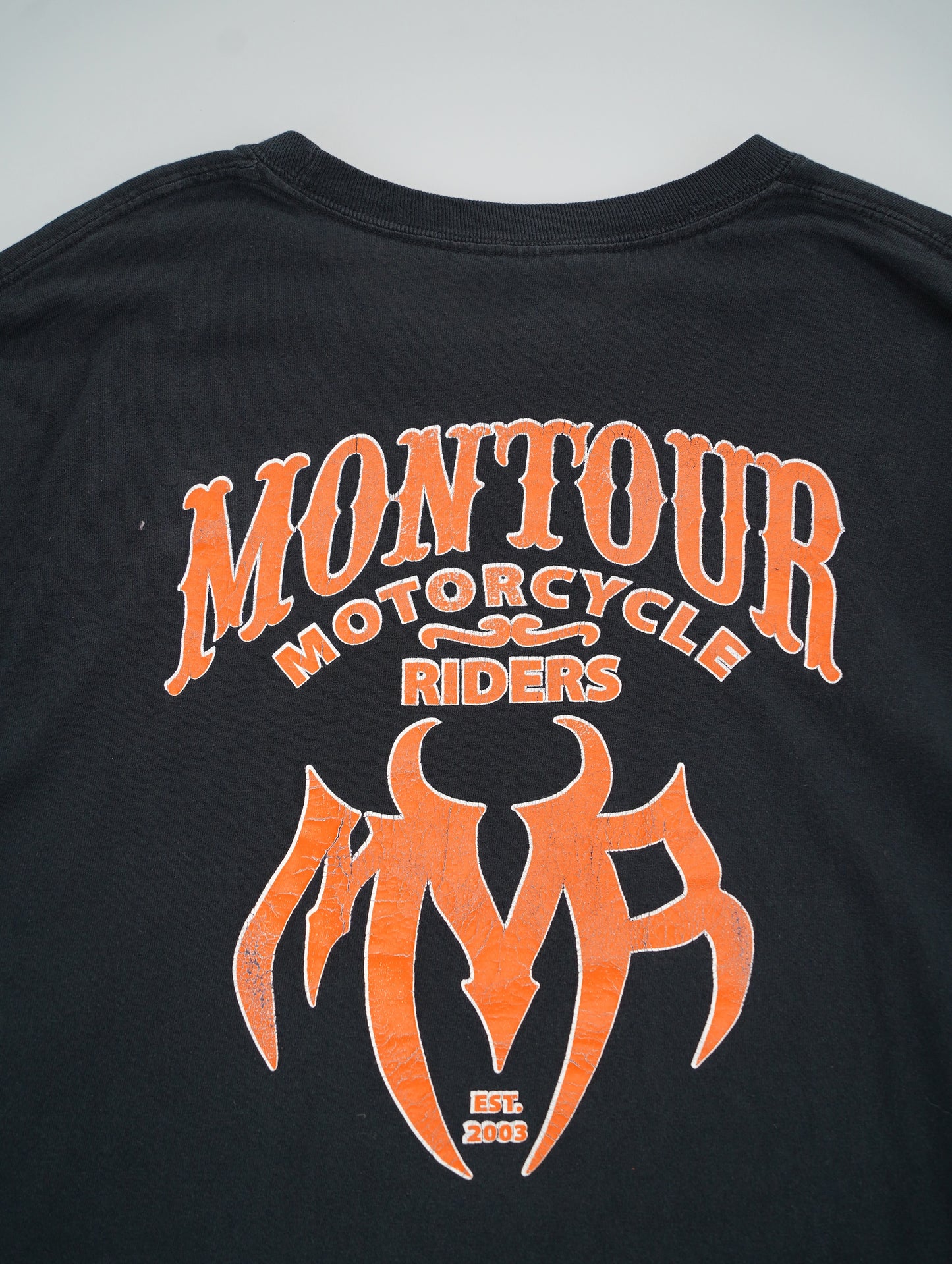 biker print long tee