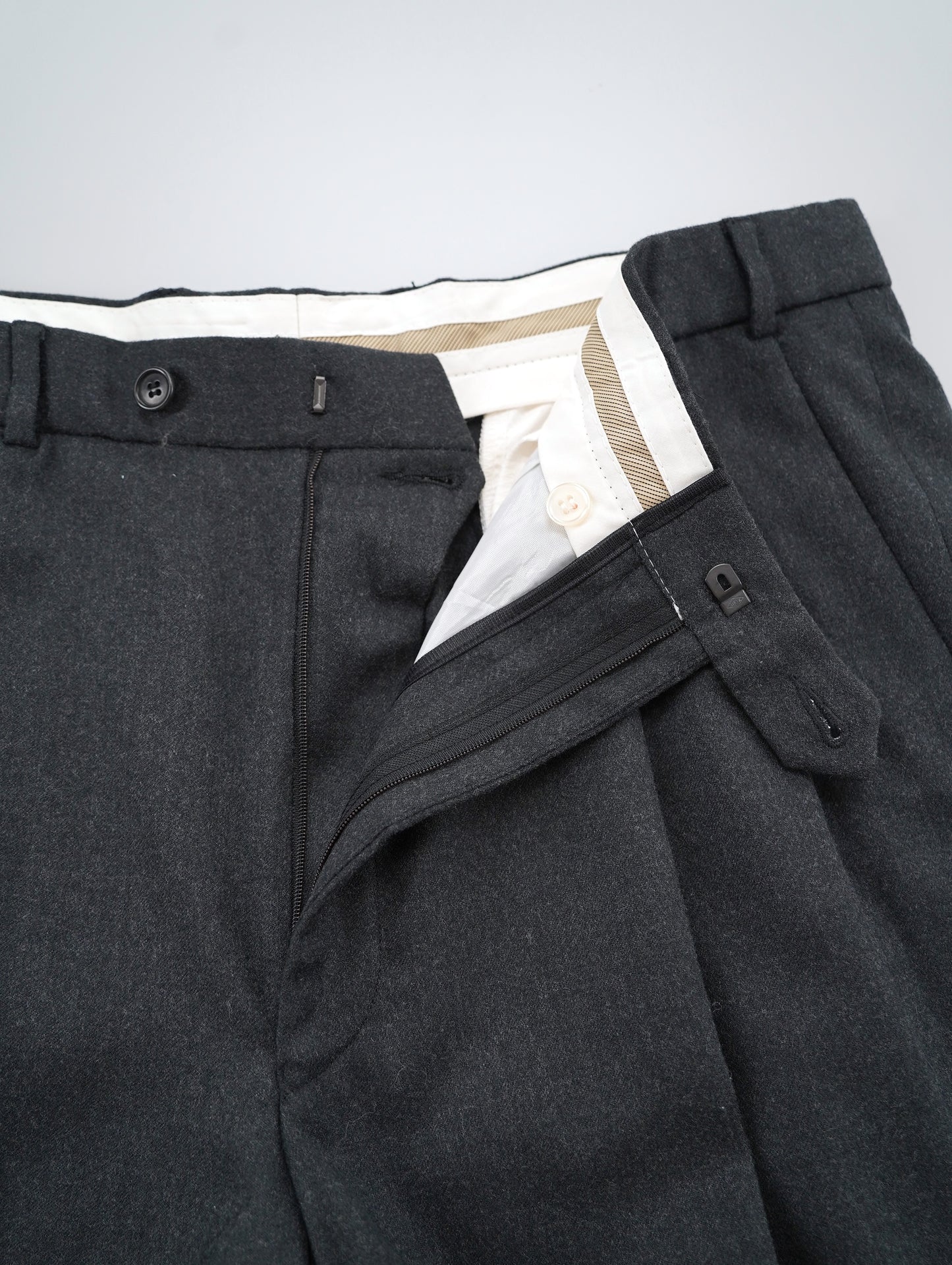 Italian extrafine merino wool pants