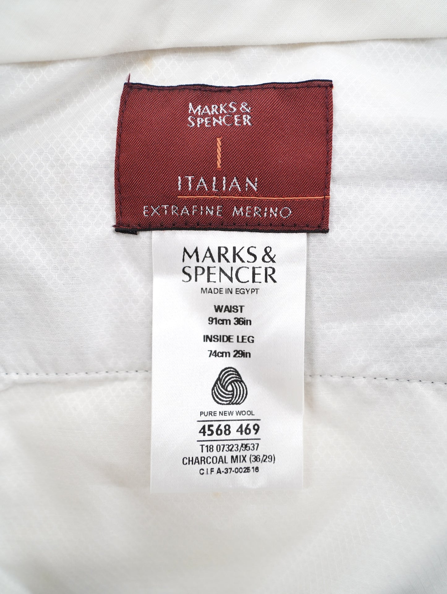Italian extrafine merino wool pants