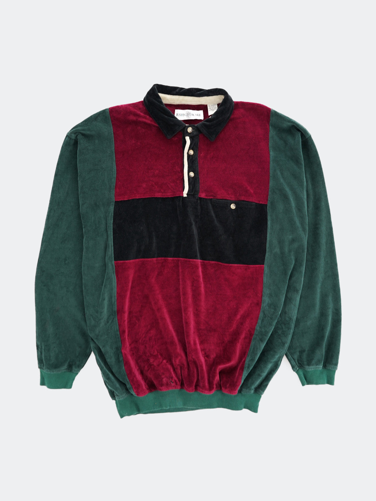 velvet long sleeve polo shirt