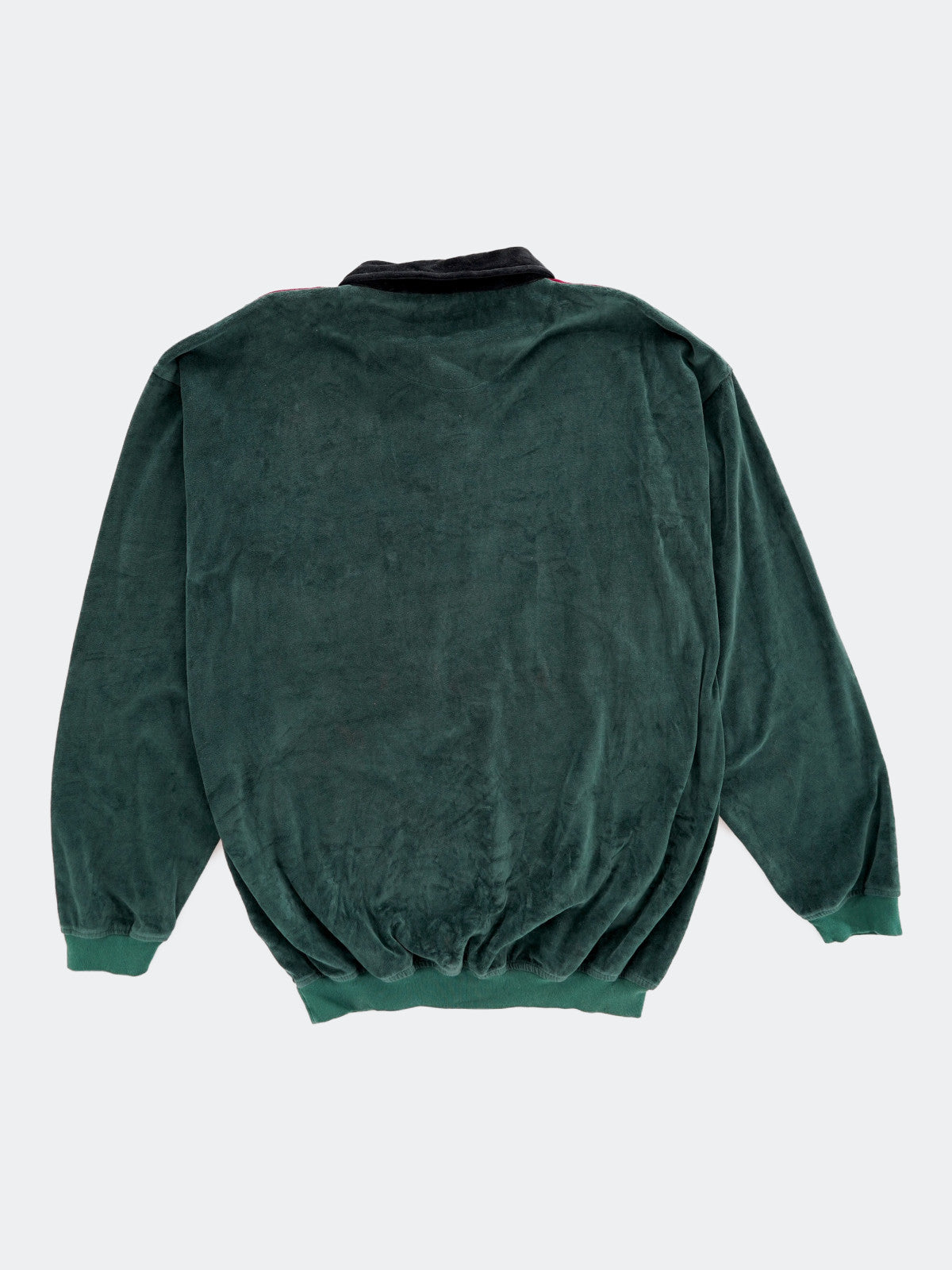velvet long sleeve polo shirt