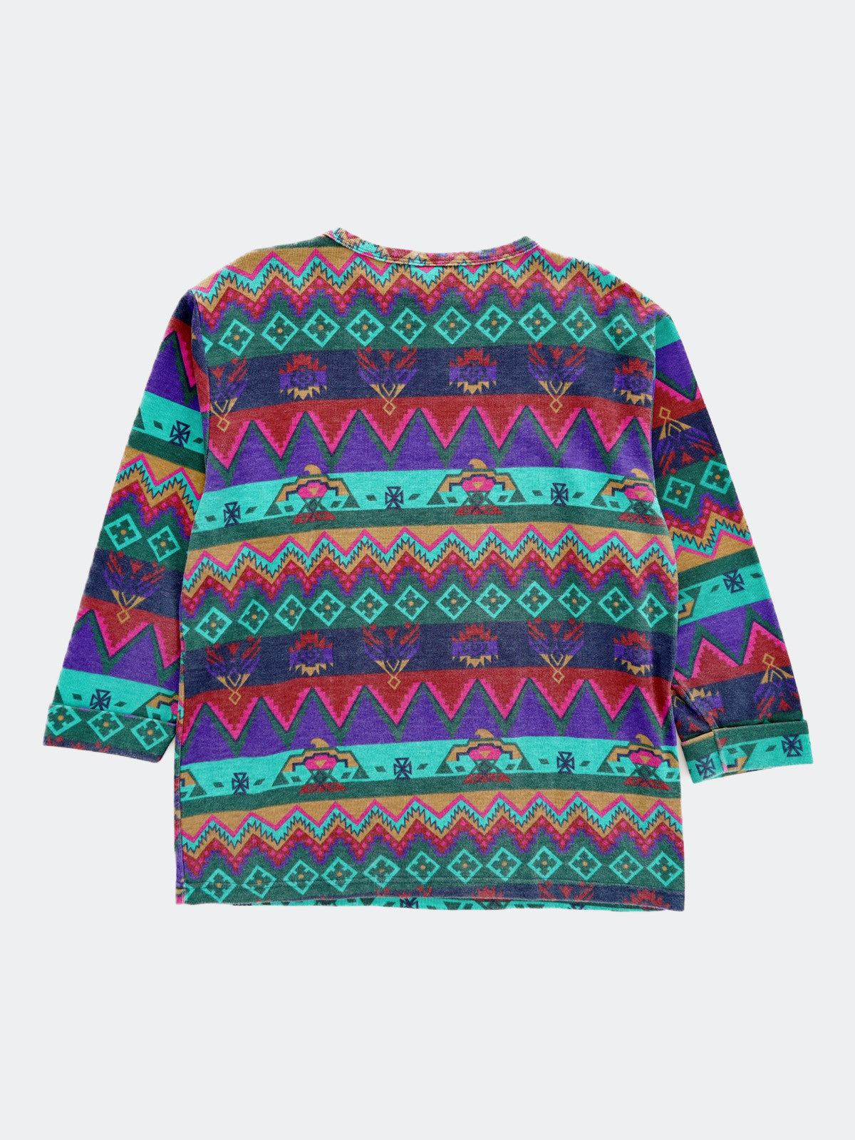 native pattern long tee