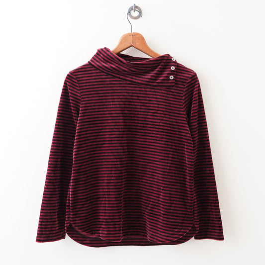 LAURA SCOTT velvet striped top