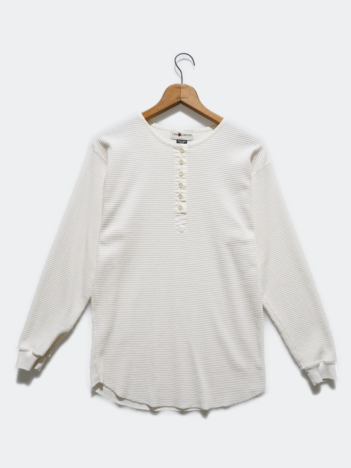 henley neck thermal long tee