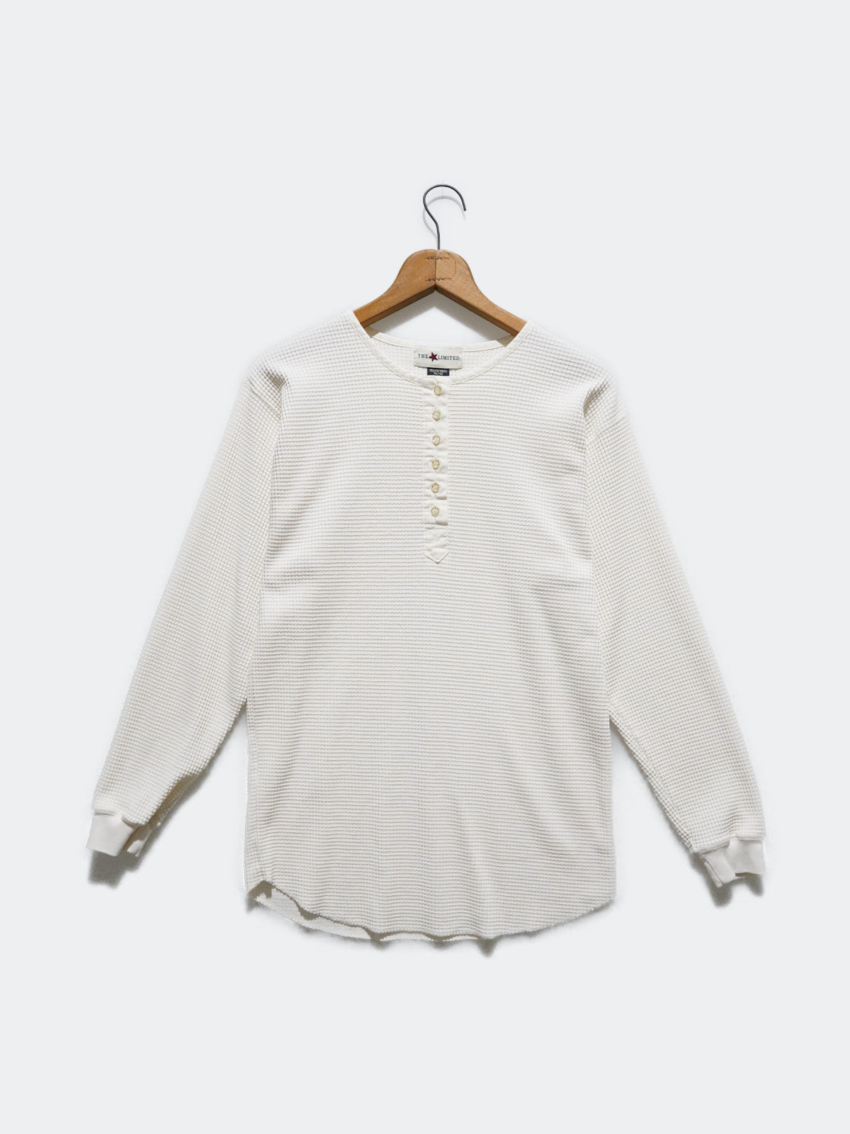 henley neck thermal long tee