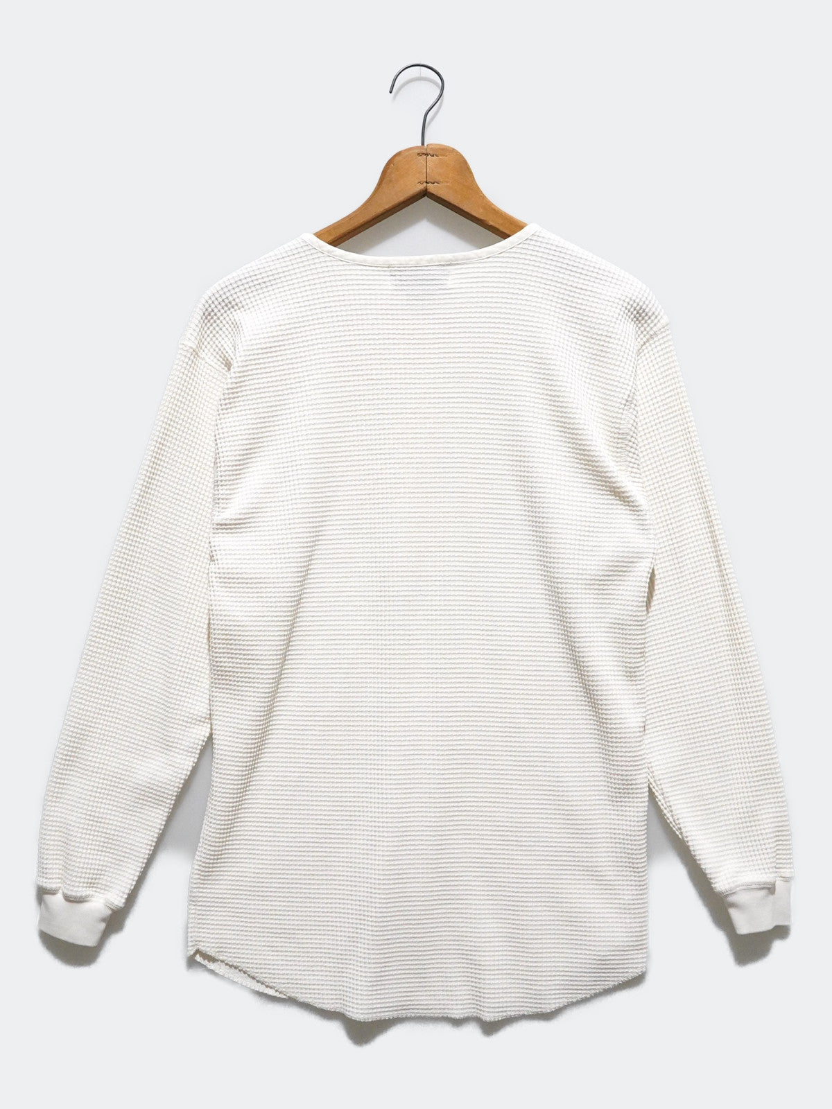 henley neck thermal long tee