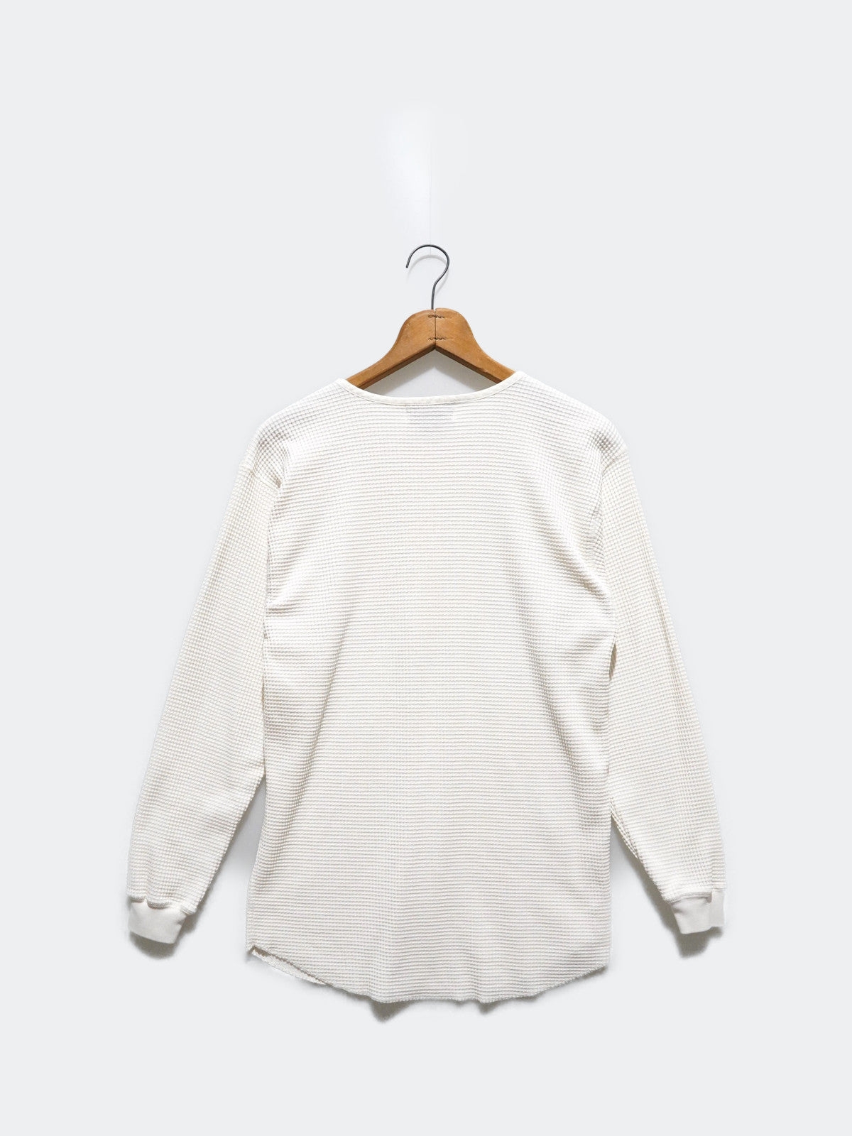 henley neck thermal long tee