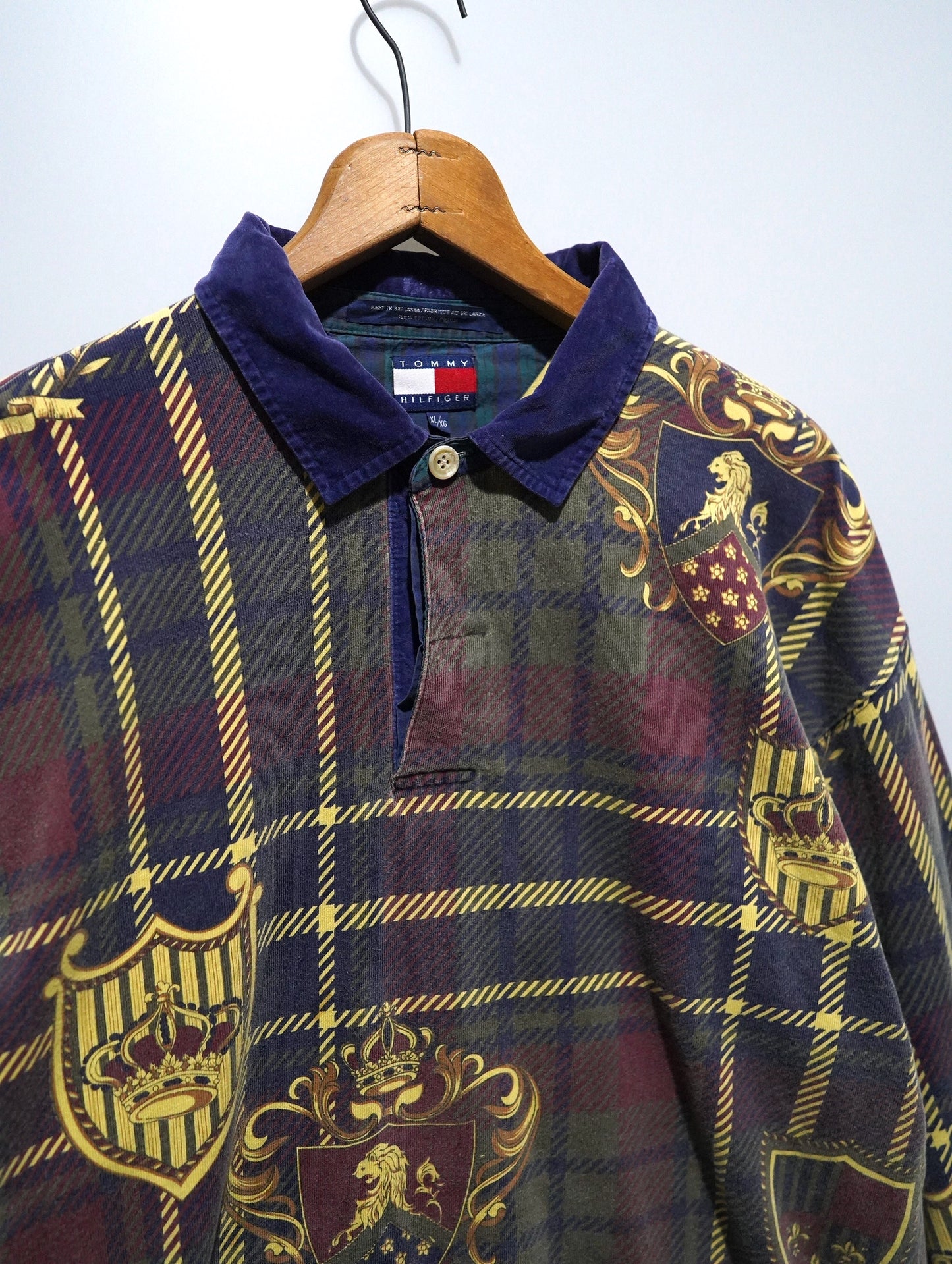 90s TOMMY HILFIGER check polo shirt