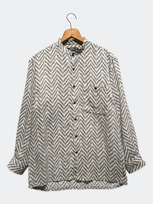 no collar pattern shirt