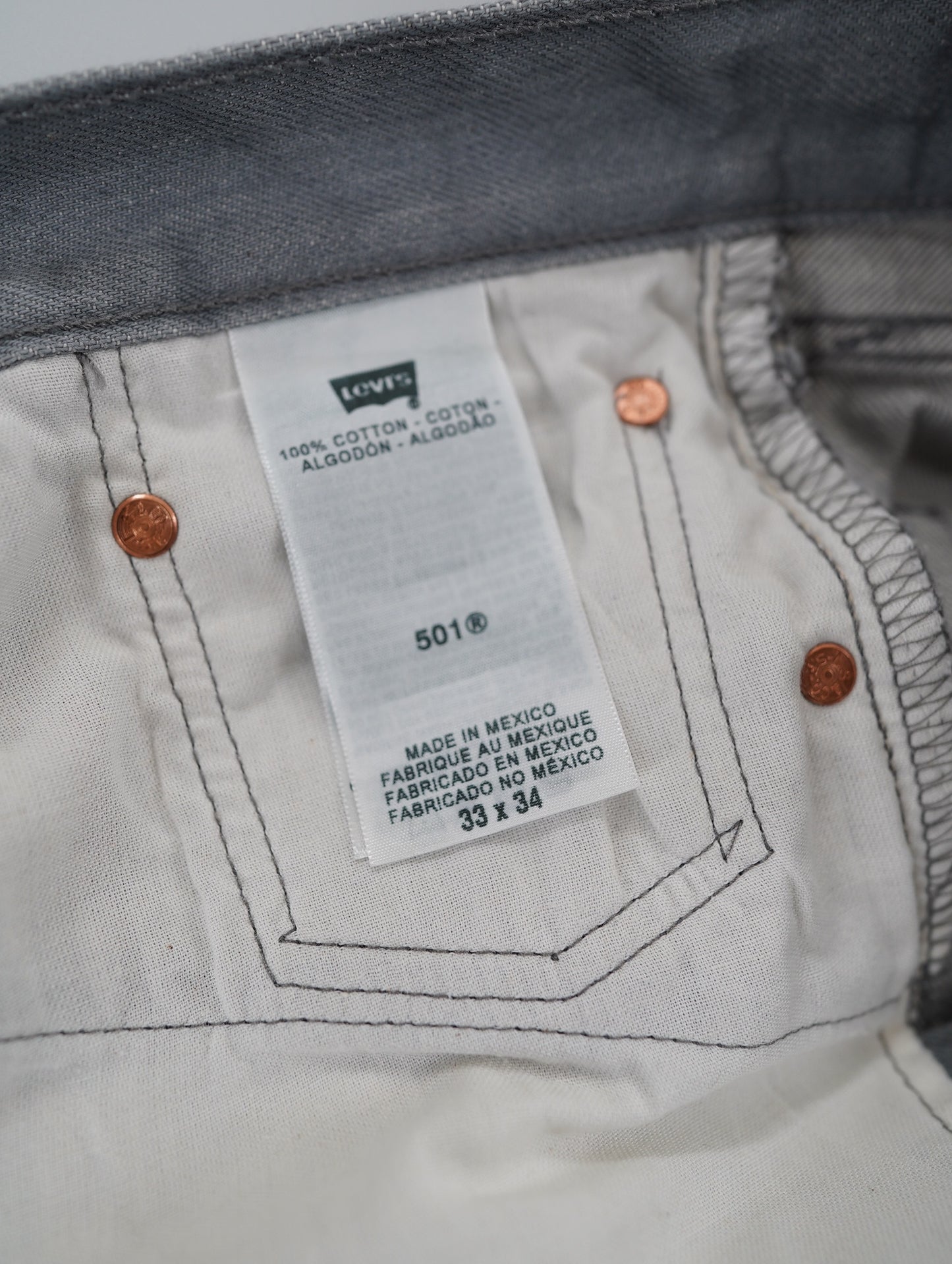 501XX Levi's denim pants