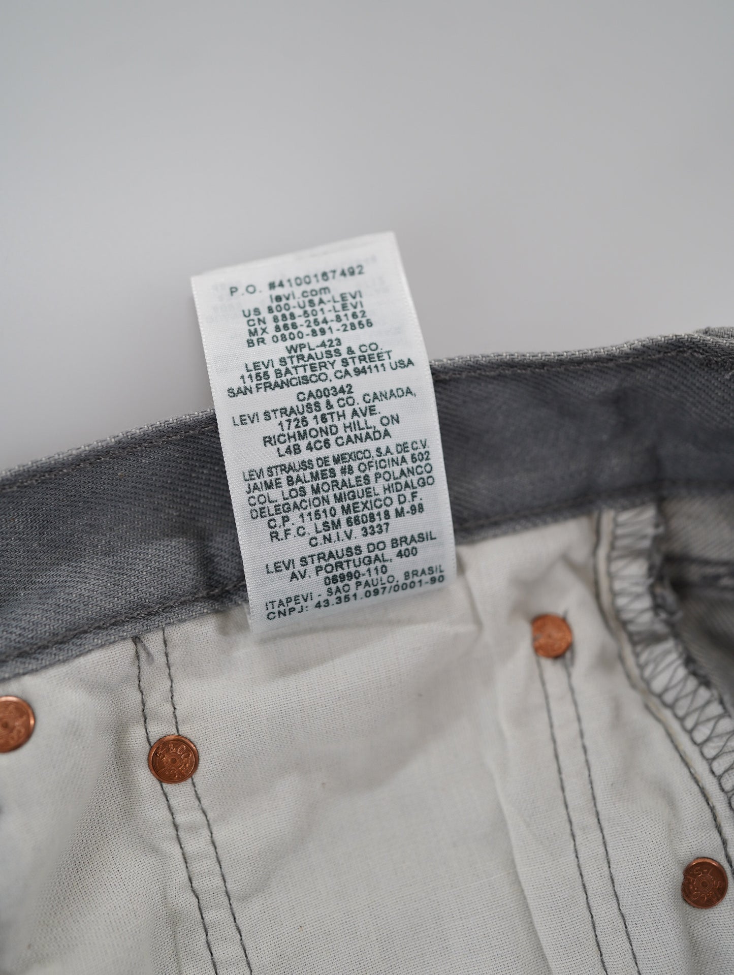 501XX Levi's denim pants