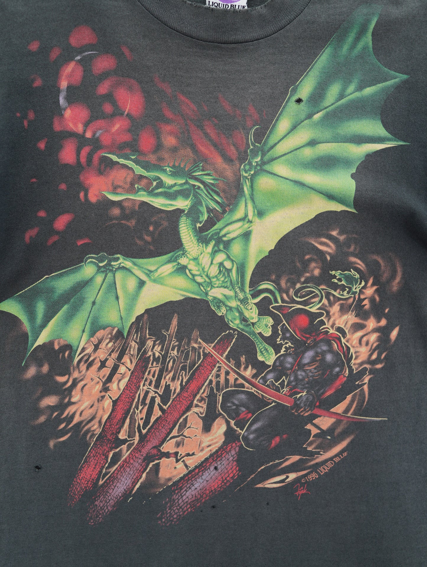 90s LIQUID BLUE dragon tee