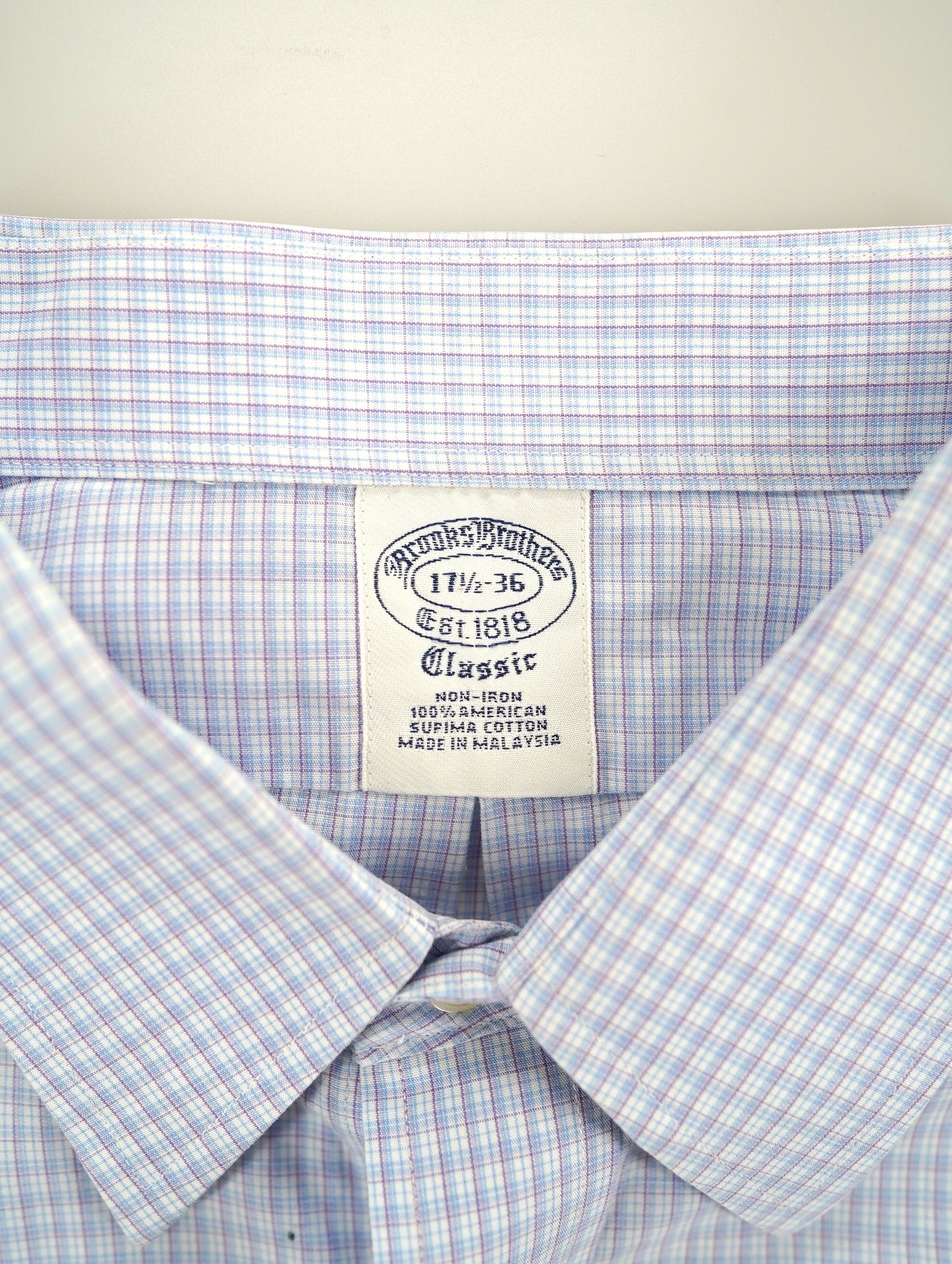 Brooks Brothers check Double cuffs shirt