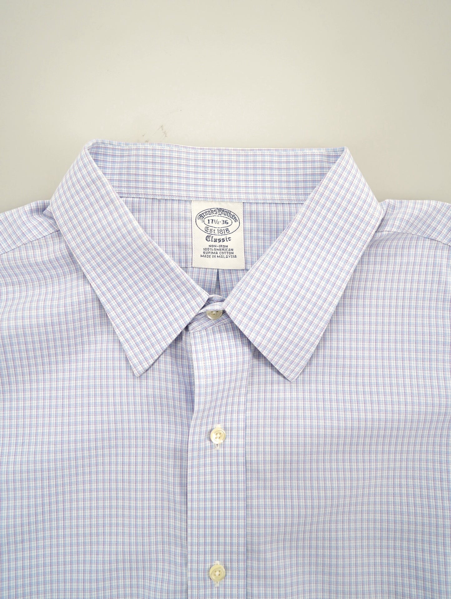 Brooks Brothers check Double cuffs shirt