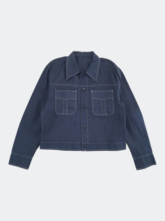 contrast stitch jacket