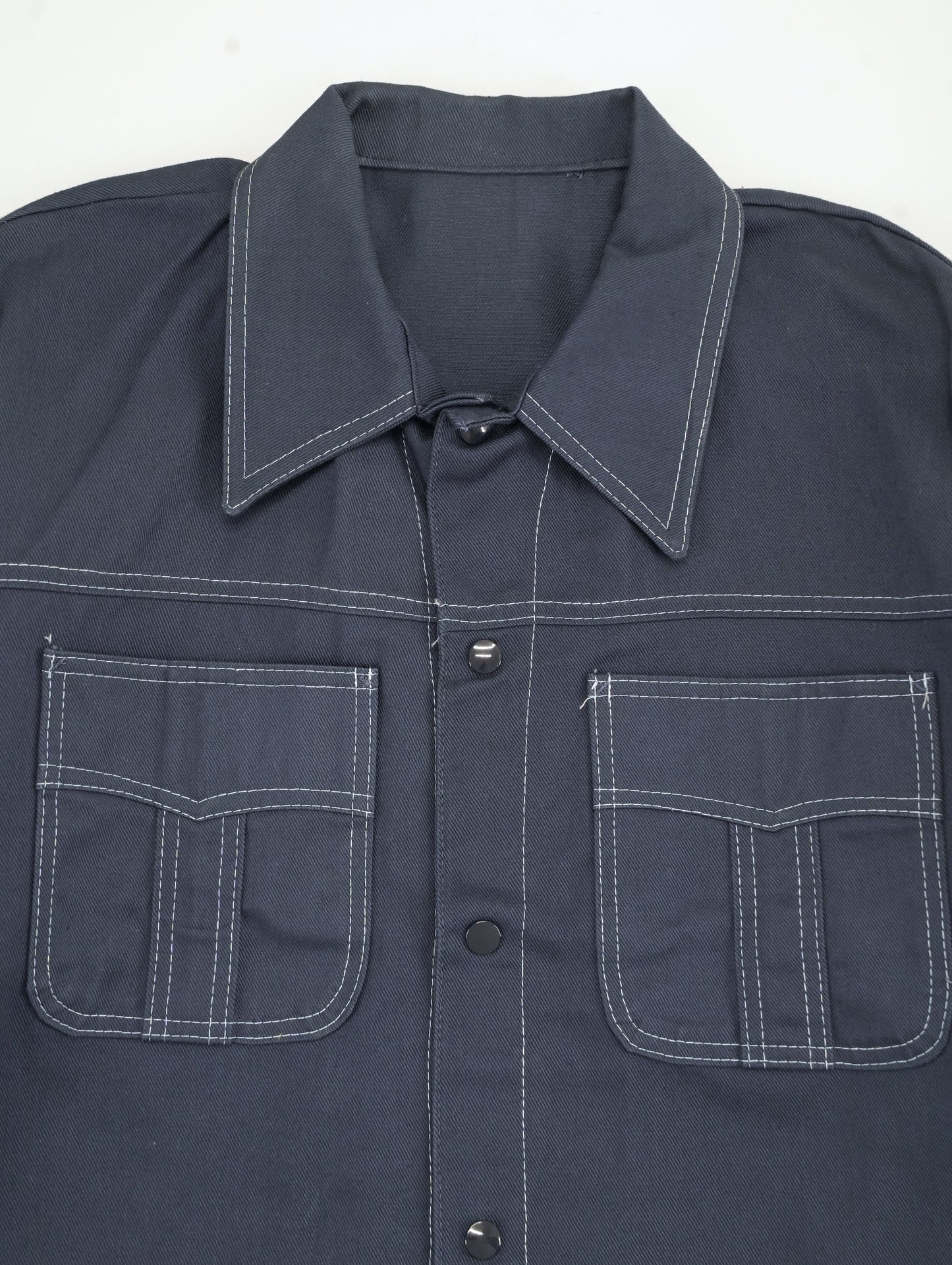 contrast stitch jacket