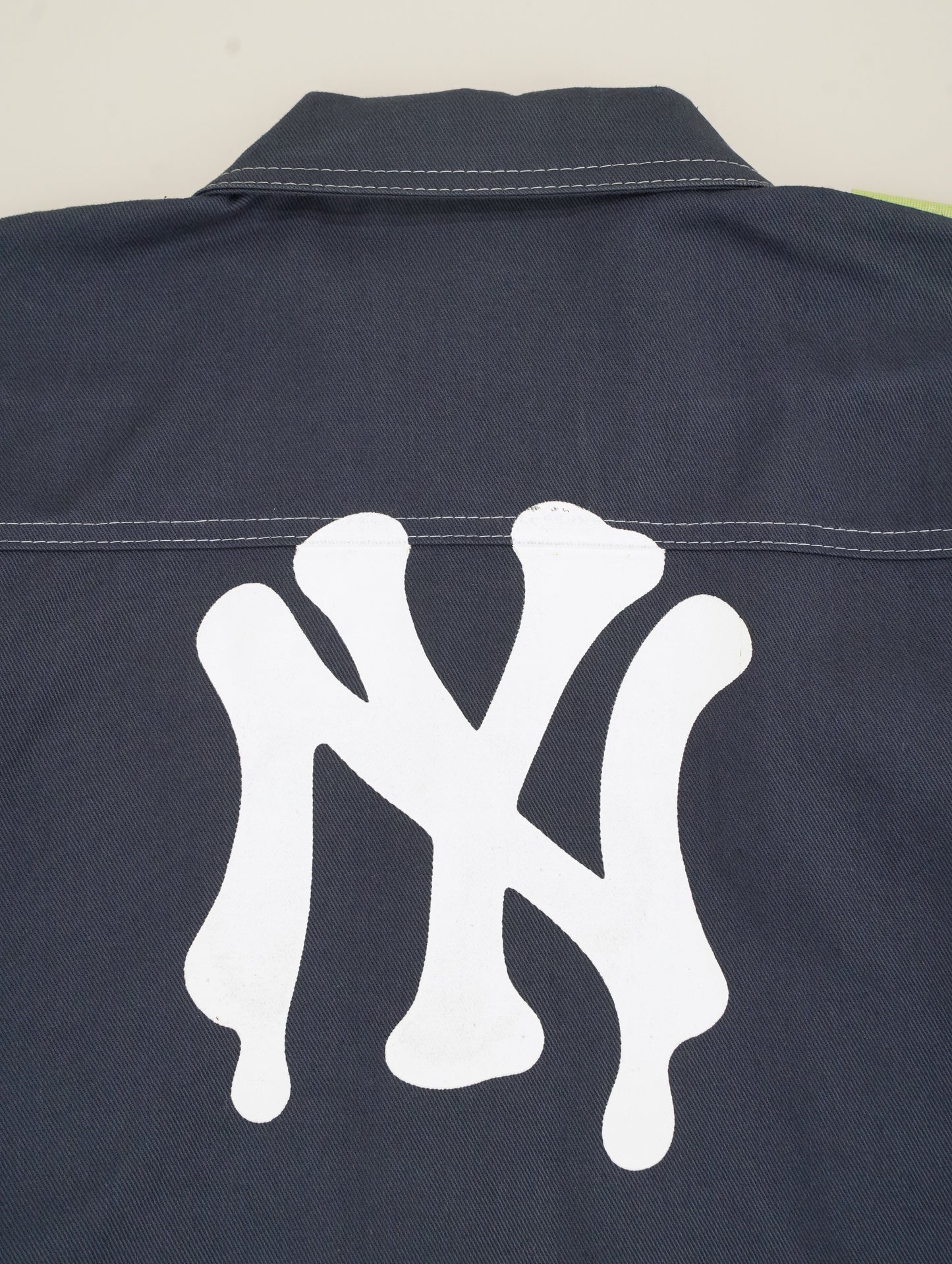 contrast stitch jacket