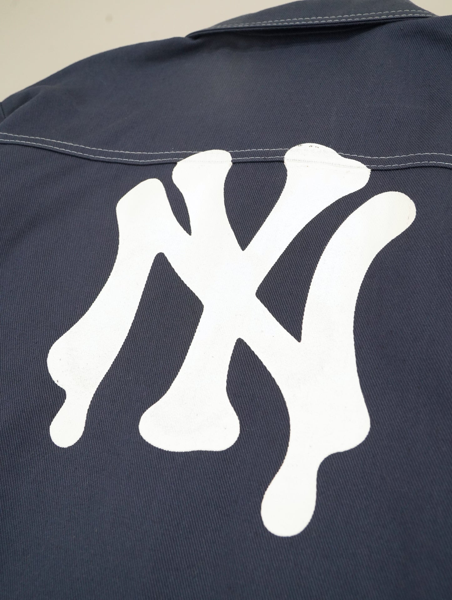 contrast stitch jacket