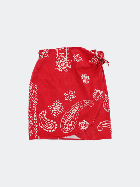 80s paisley wrap skirt