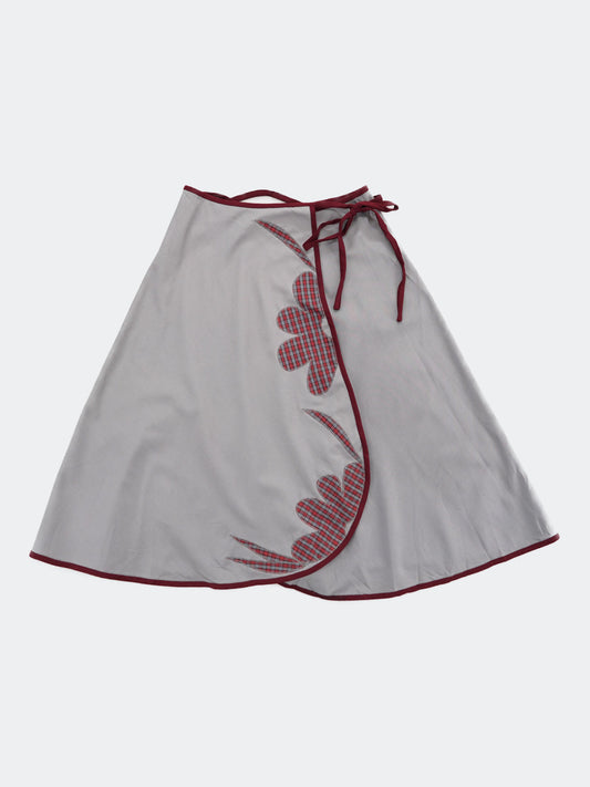 embroidery wrap skirt