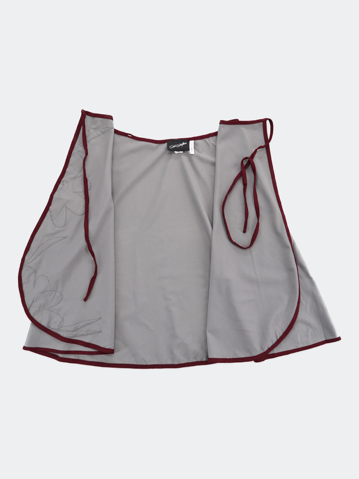 embroidery wrap skirt