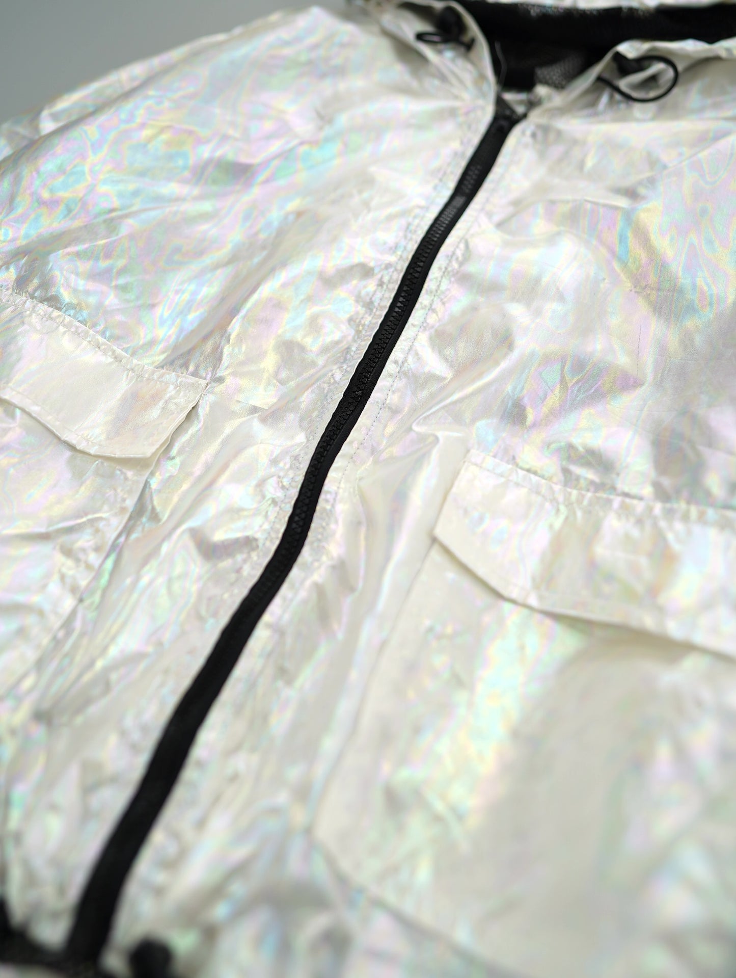 rainbow laser hoodie jacket