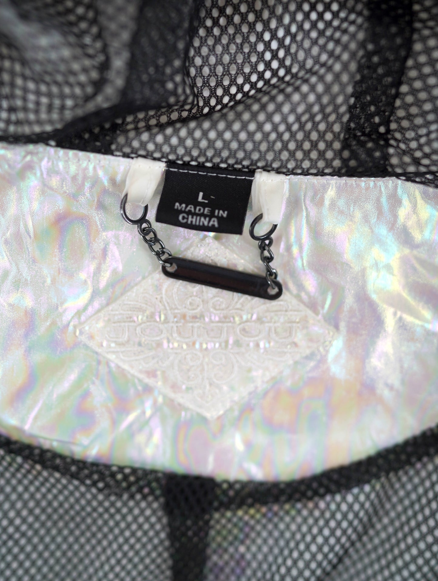 rainbow laser hoodie jacket