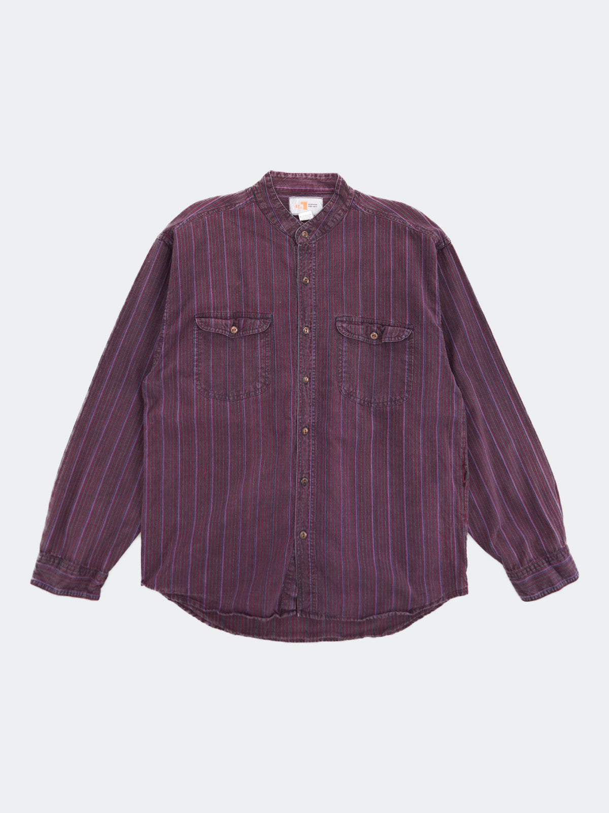 no collar stripe shirt