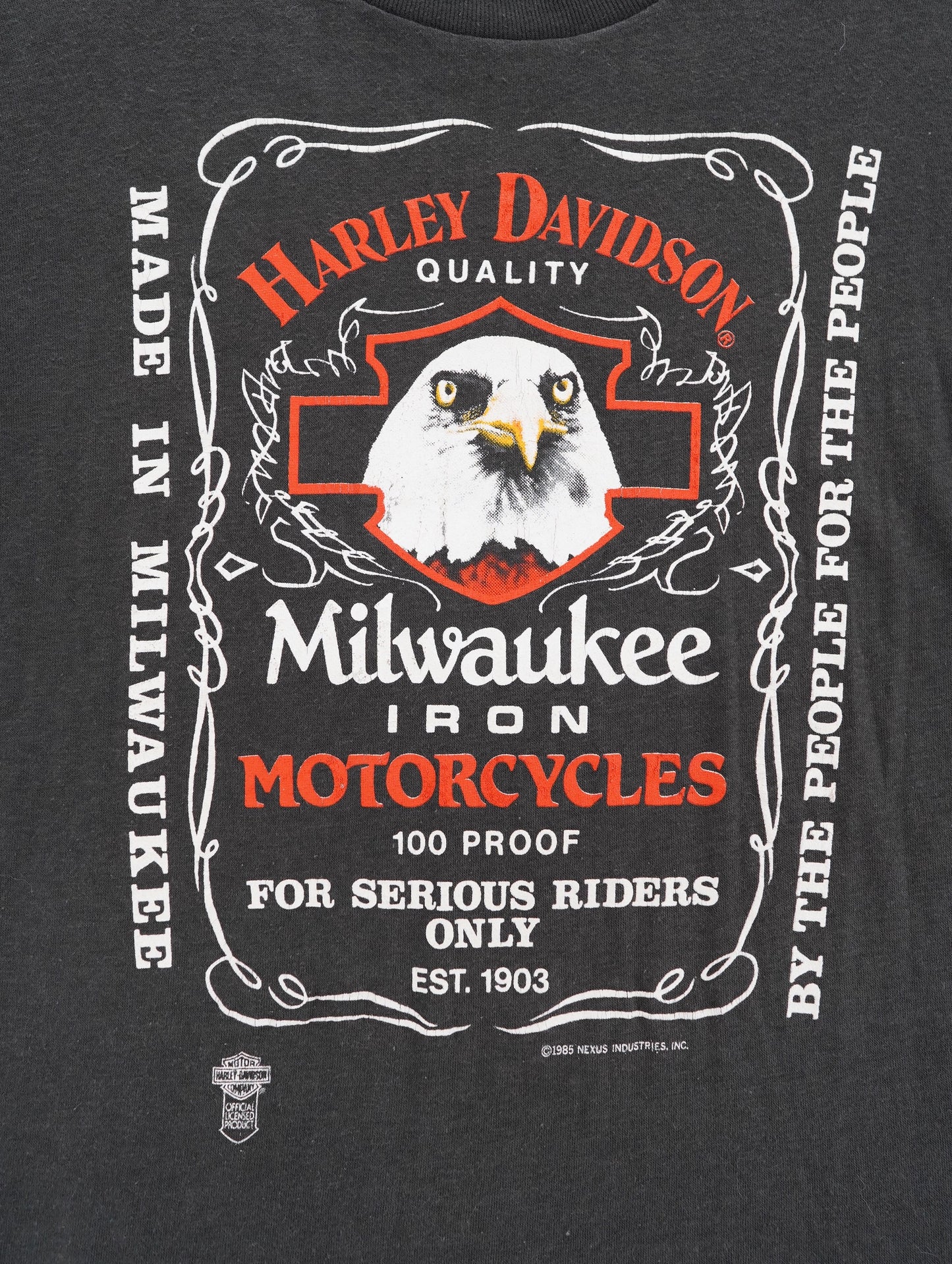 80s HARLEY DAVIDSON Jack Daniel's tee