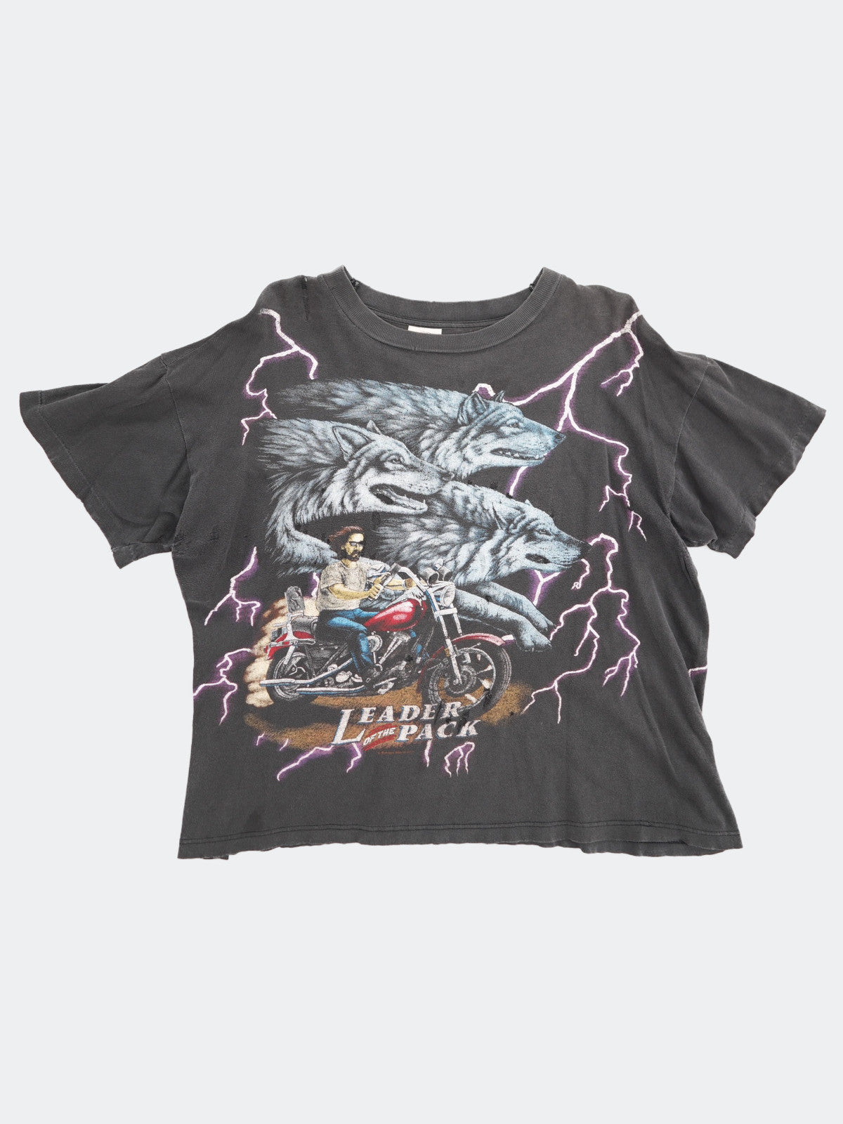 90s USA thunder wolf tee