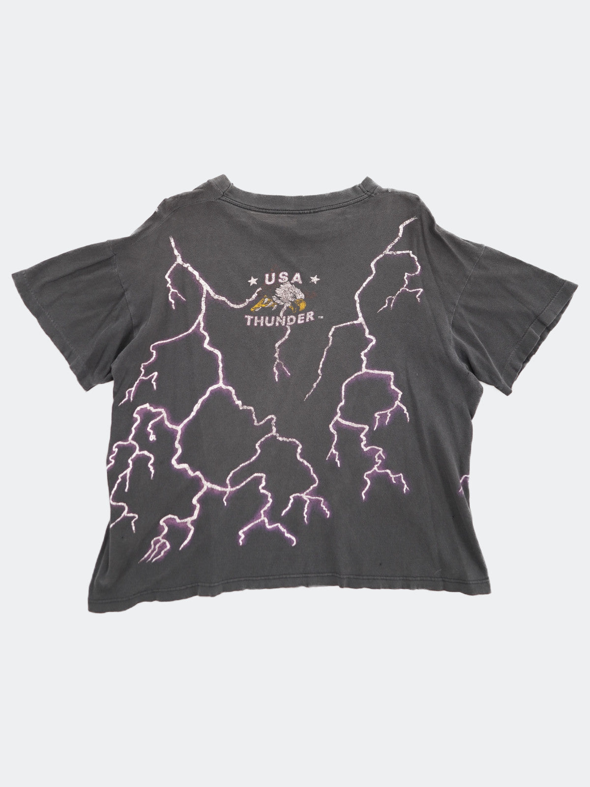 古着 90s USA THUNDER ユニコーン バラ ブルー サンダー Tシャツ XL