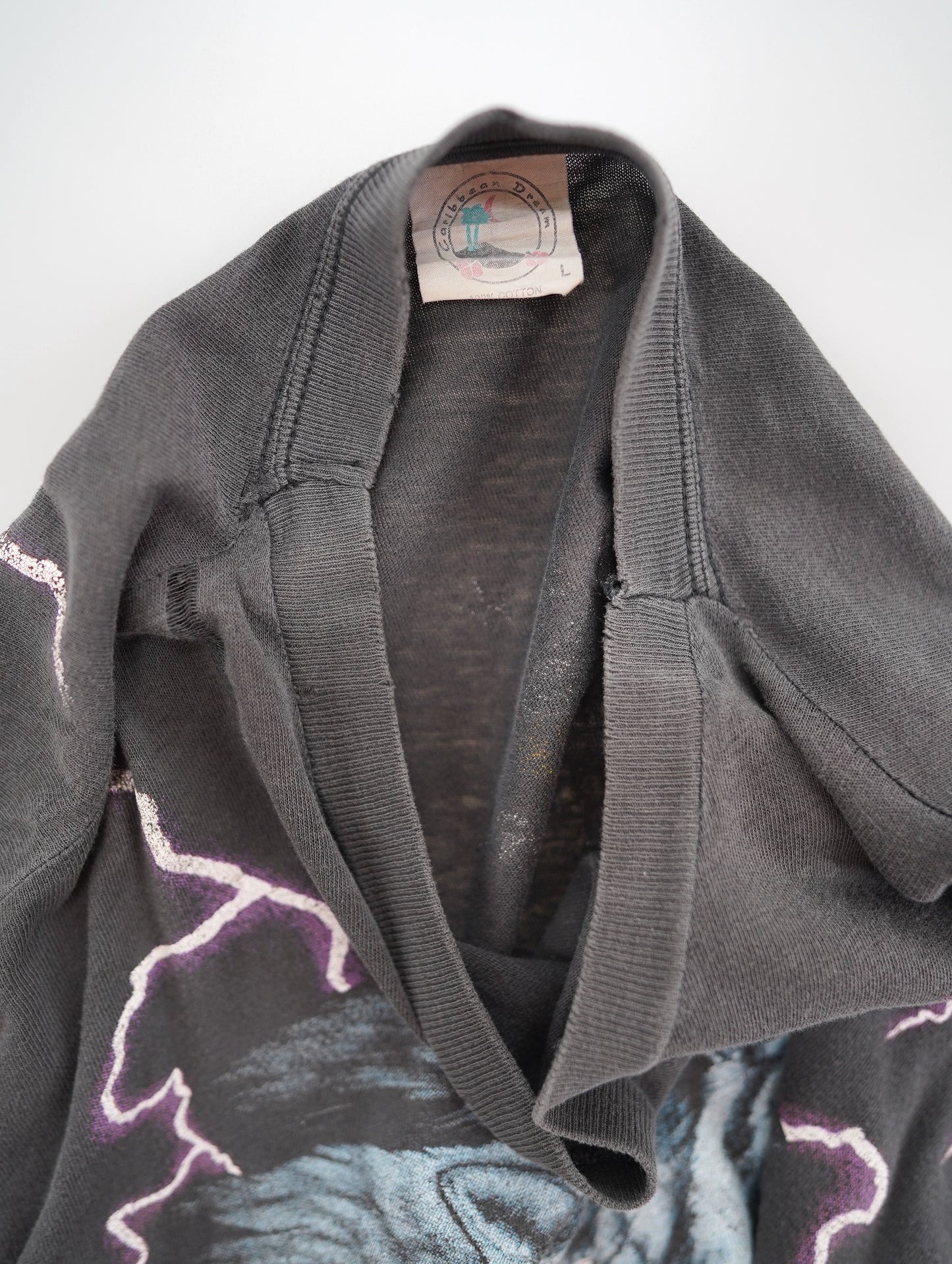 90s USA thunder wolf tee