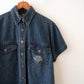 HARLEY DAVIDSON denim half shirt