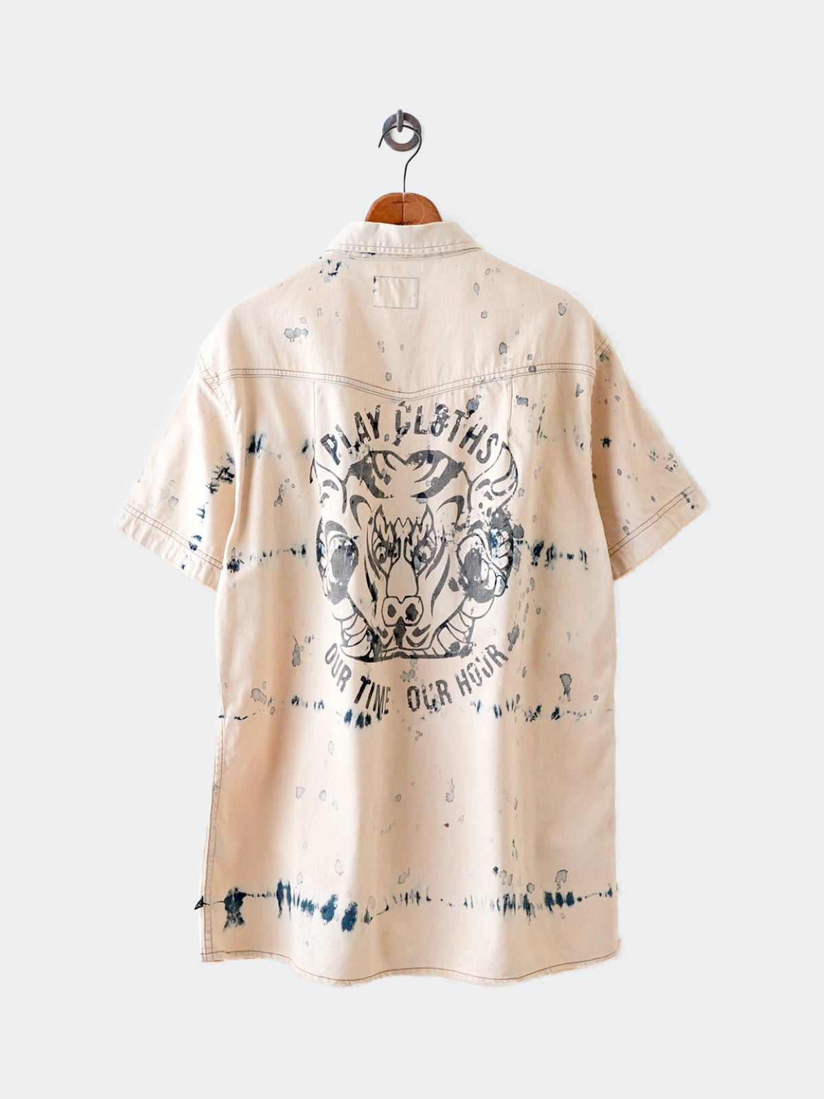 denim half shirt