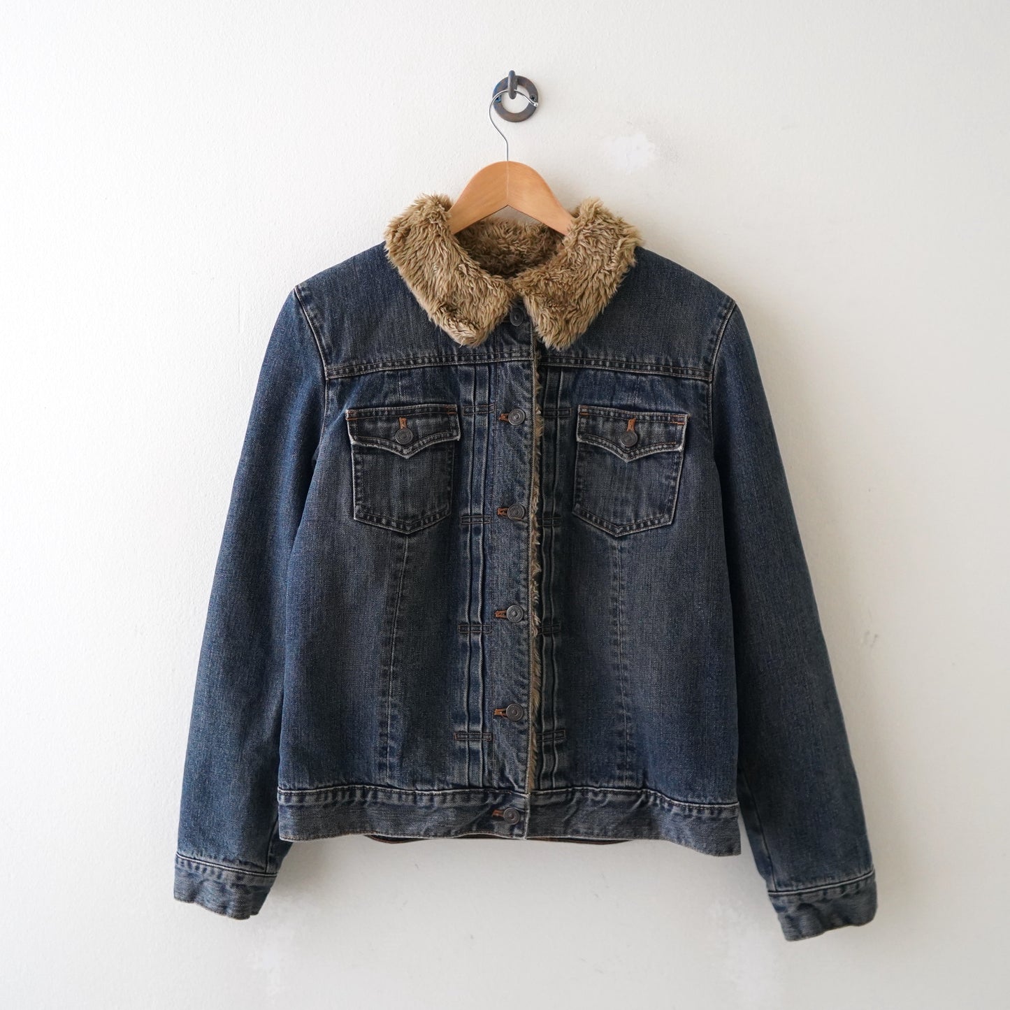 GAP denim fleece lined denim jacket