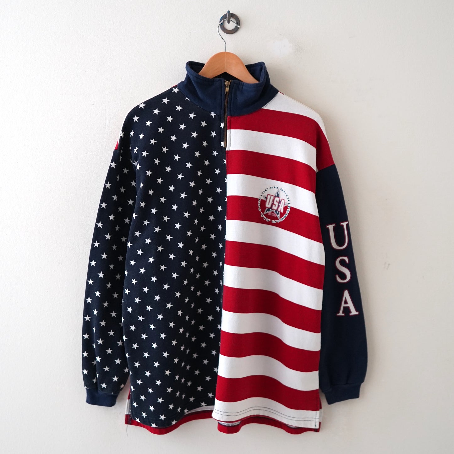 90s USA half zip sweat