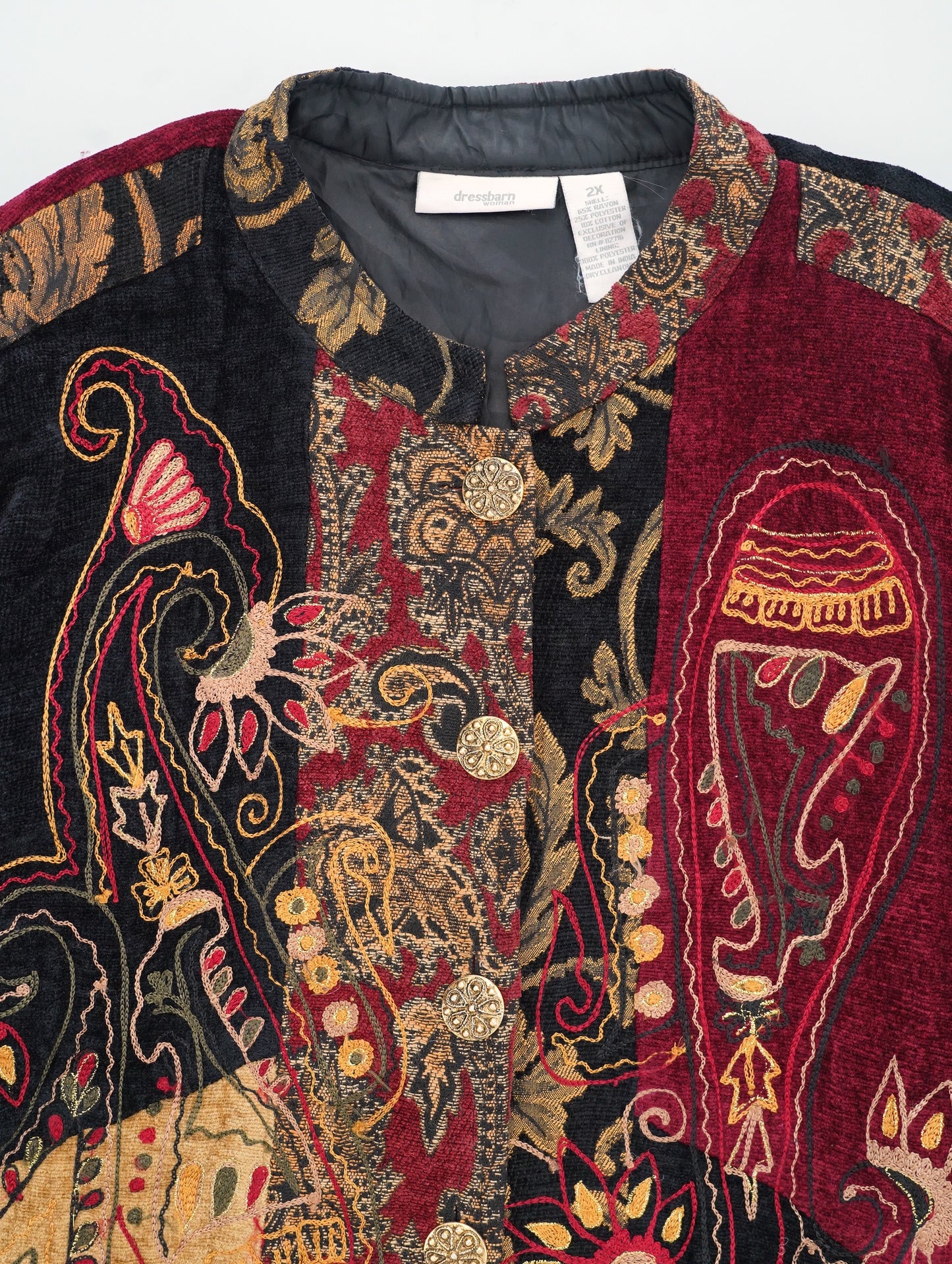 ethnic spliced jacket