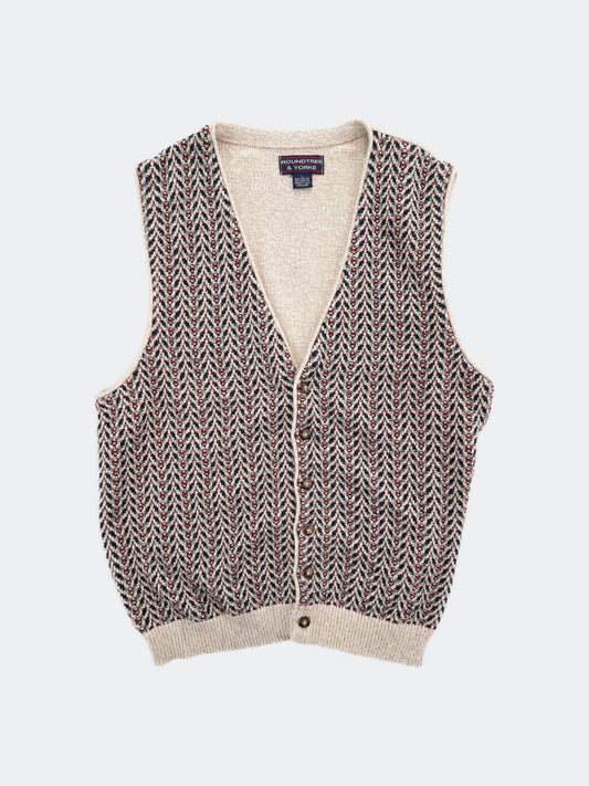 90s herringbone knit vest